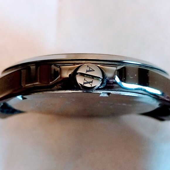 Armani Exchange Hampton Grey Textured Dial Gunmetal Watch - Mens - Picture 5 of 5